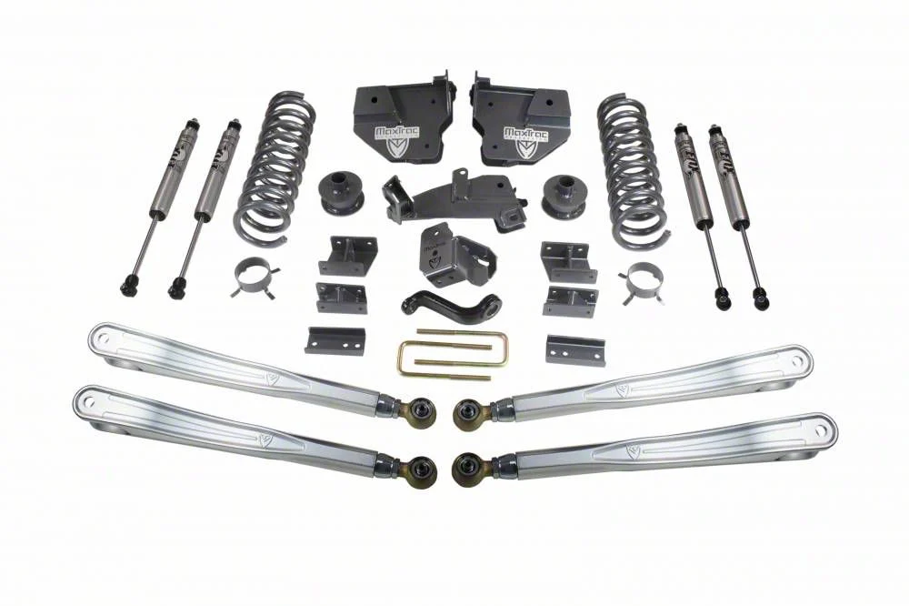 Max Trac 4-Inch MaxPro Elite 4-Link Suspension Lift Kit with Fox Shocks (14-18 4WD 6.7L RAM 2500)