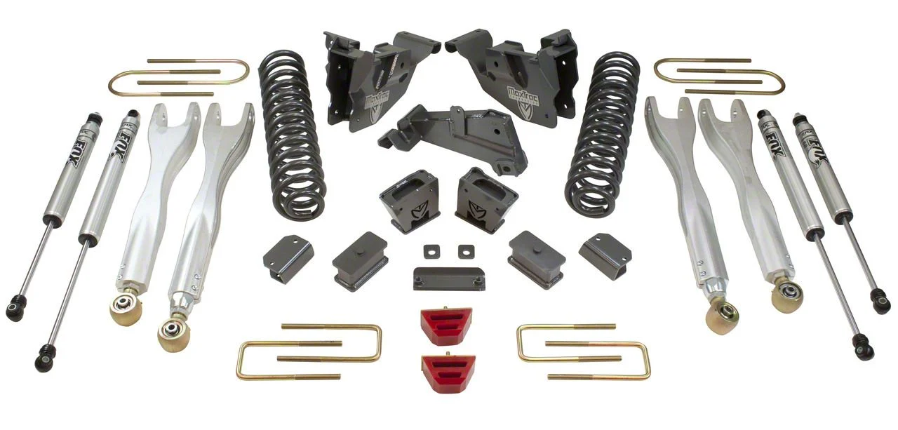 Max Trac 4-Inch MaxPro Elite 4-Link Suspension Lift Kit with Fox Shocks (13-18 4WD 6.7L RAM 3500)