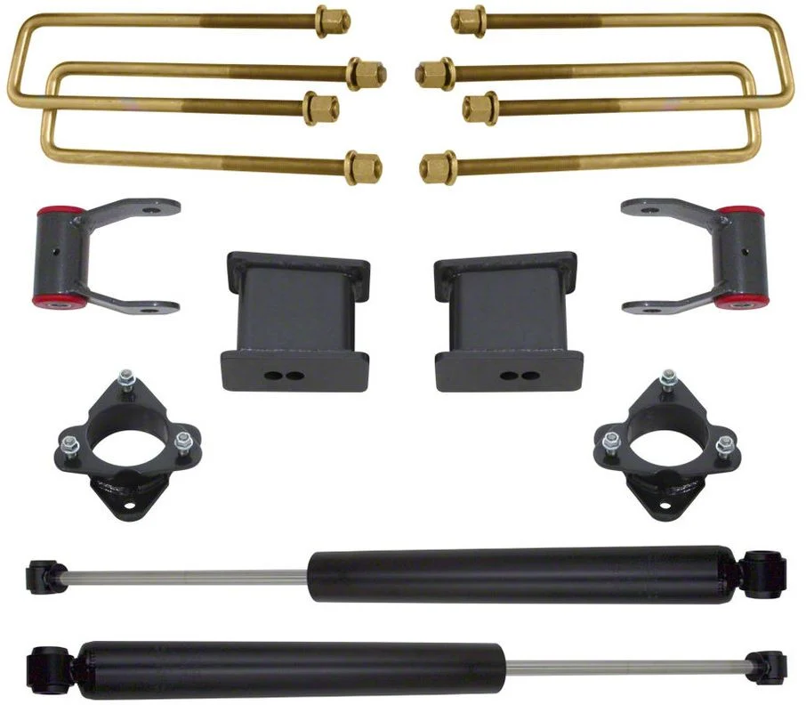 Max Trac 3-Inch Front / 4-Inch Rear Suspension Lift Kit with Shocks (07-16 2WD Sierra 1500)