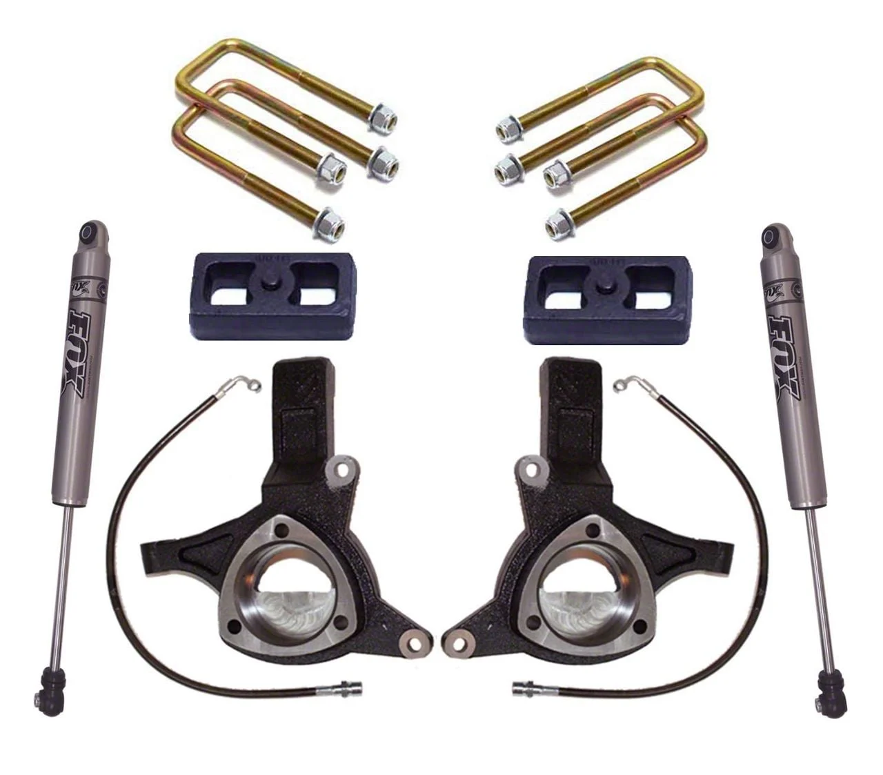 Max Trac 5-Inch MaxPro Elite Suspension Lift Kit with Fox Shocks (16-18 2WD Sierra 1500 w/ Stock Cast Aluminum or Stamped Steel Control Arms, Excluding Denali)