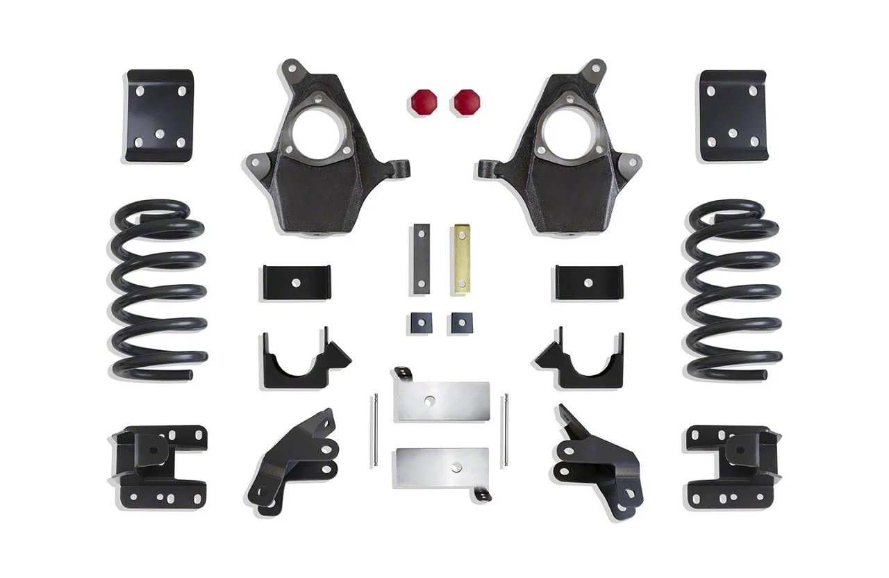 Max Trac Lowering Kit; 3-Inch Front / 5-Inch Rear (14-16 Sierra 1500 Denali w/ Stock Cast Steel Control Arms)