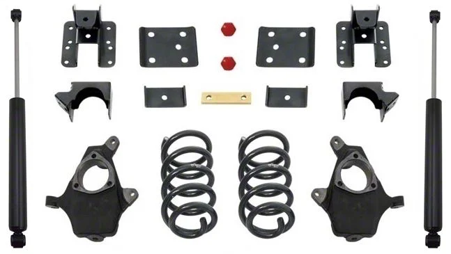 Max Trac Lowering Kit; 4-Inch Front / 6-Inch Rear (14-16 Sierra 1500 Denali w/ Stock Cast Steel Control Arms)