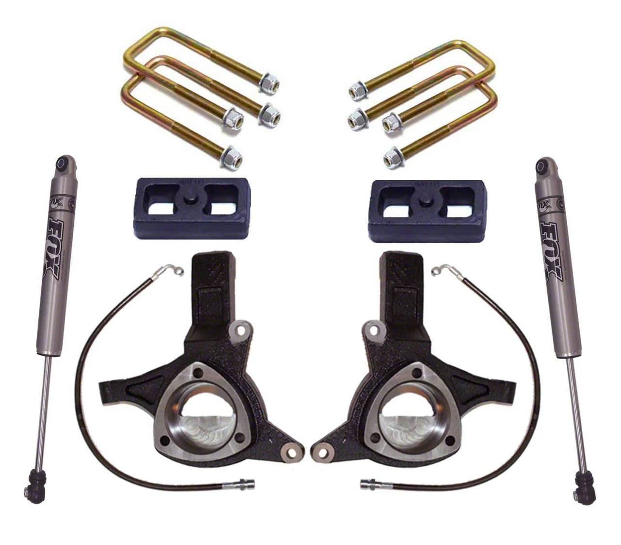 Max Trac 5-Inch MaxPro Elite Suspension Lift Kit with Fox Shocks (16-18 2WD Silverado 1500 w/ Stock Cast Aluminum or Stamped Steel Control Arms)