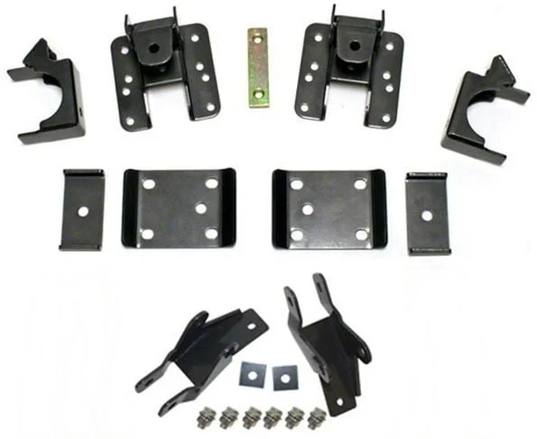 Max Trac 5 to 6-Inch Drop Rear Axle Flip Kit with Rear Shock Extenders (14-18 Silverado 1500)