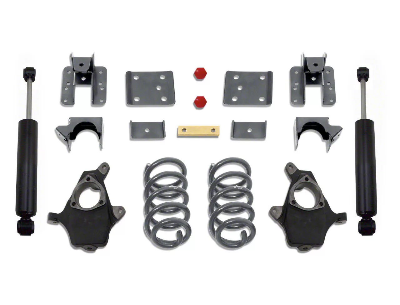 Max Trac Lowering Kit; 4-Inch Front / 6-Inch Rear (14-16 Silverado 1500 w/ Stock Cast Steel Control Arms)