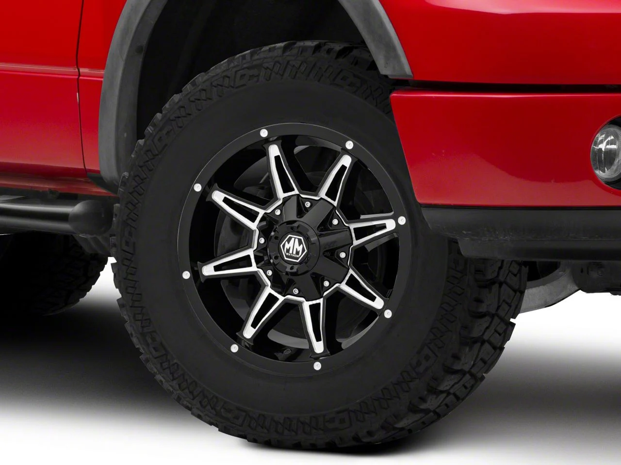 Mayhem Wheels Rampage Black Milled 6-Lug Wheel; 18x9; -12mm Offset (04-08 F-150)