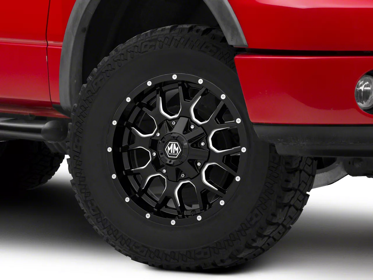 Mayhem Wheels Warrior Black Milled 6-Lug Wheel; 18x9; -12mm Offset (04-08 F-150)