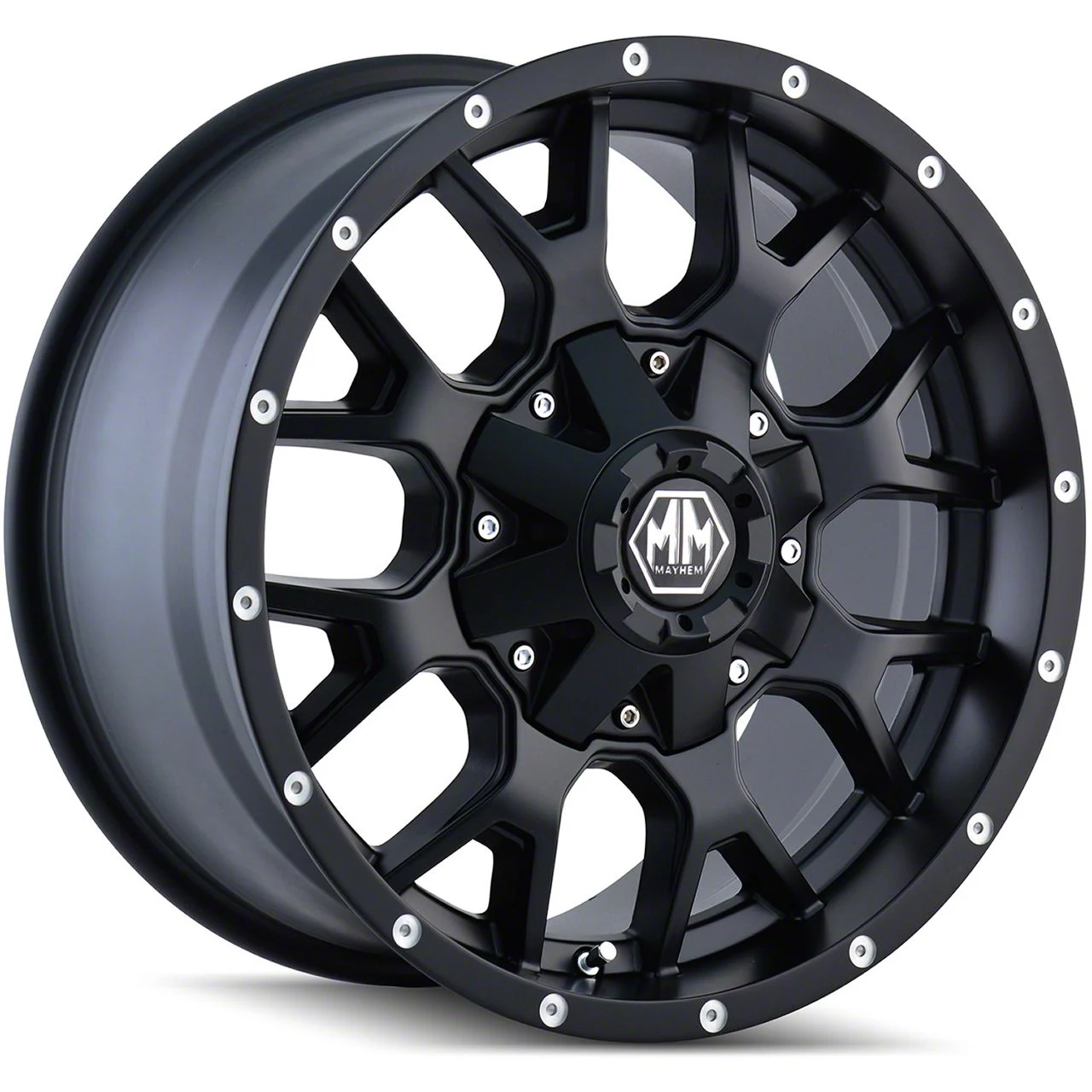 Mayhem Wheels Warrior Matte Black 8-Lug Wheel; 18x9; 18mm Offset (07-10 Sierra 2500 HD)