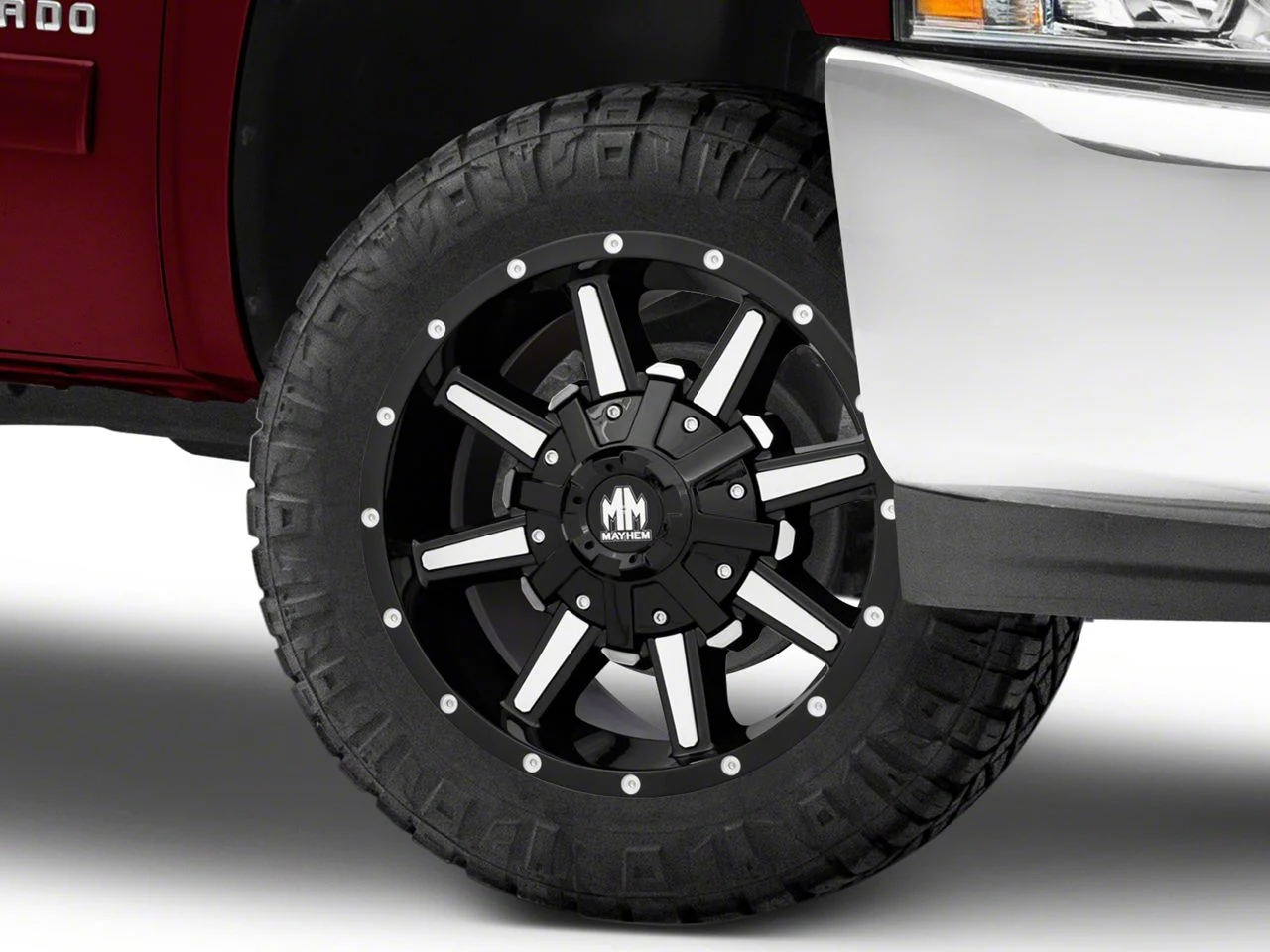 Mayhem Wheels Arsenal Gloss Black Machined 6-Lug Wheel; 20x9; 0mm Offset (07-13 Silverado 1500)
