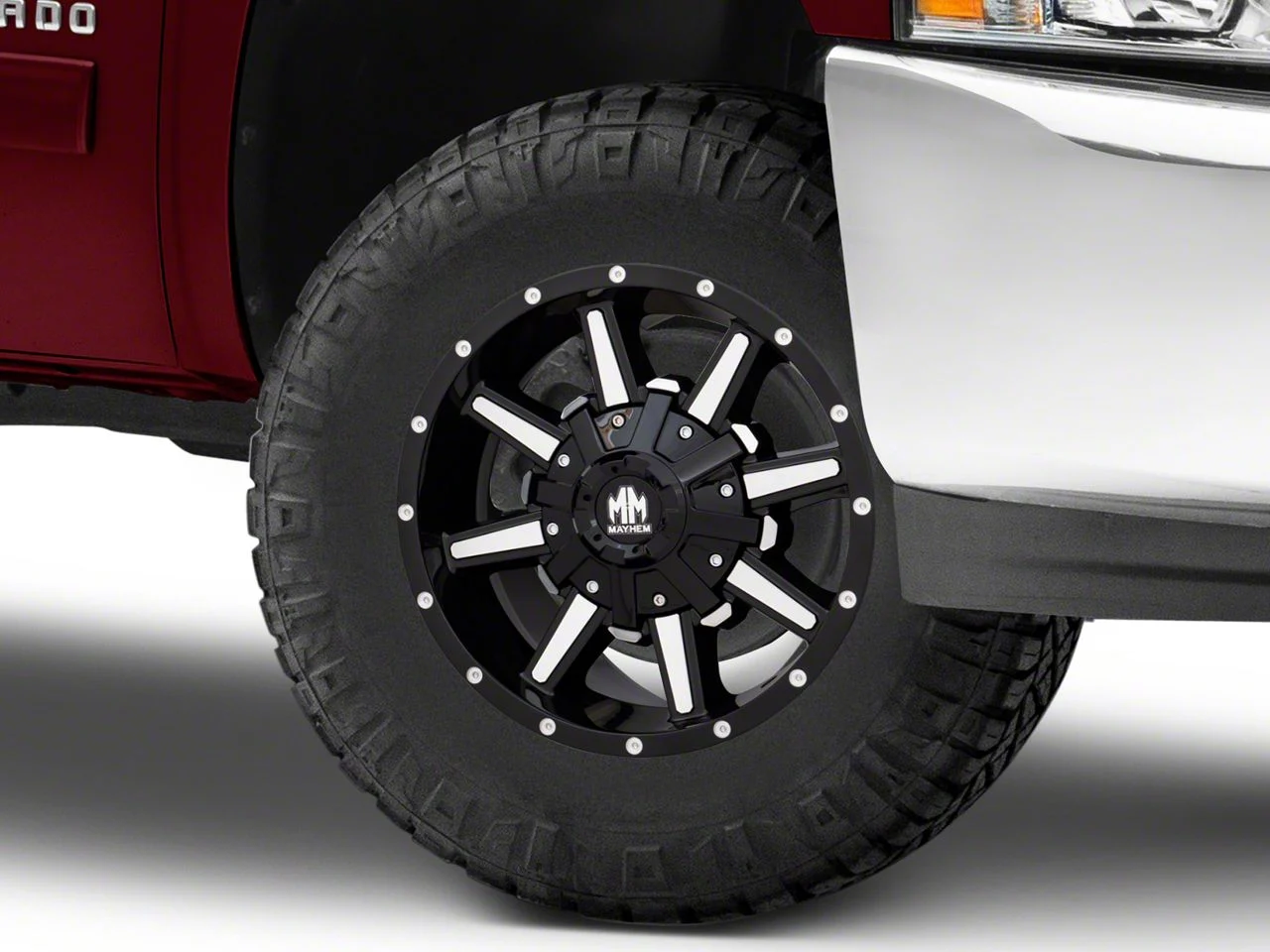 Mayhem Wheels Arsenal Gloss Black Machined 6-Lug Wheel; 17x9; -12mm Offset (07-13 Silverado 1500)