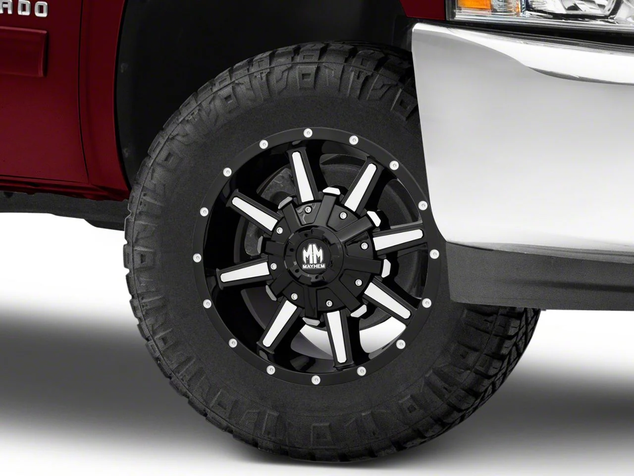 Mayhem Wheels Arsenal Gloss Black Machined 6-Lug Wheel; 18x9; 18mm Offset (07-13 Silverado 1500)