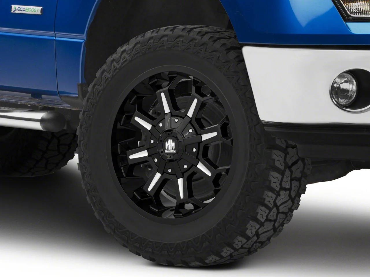 Mayhem Wheels Combat Gloss Black Milled 6-Lug Wheel; 20x9; 18mm Offset (09-14 F-150)