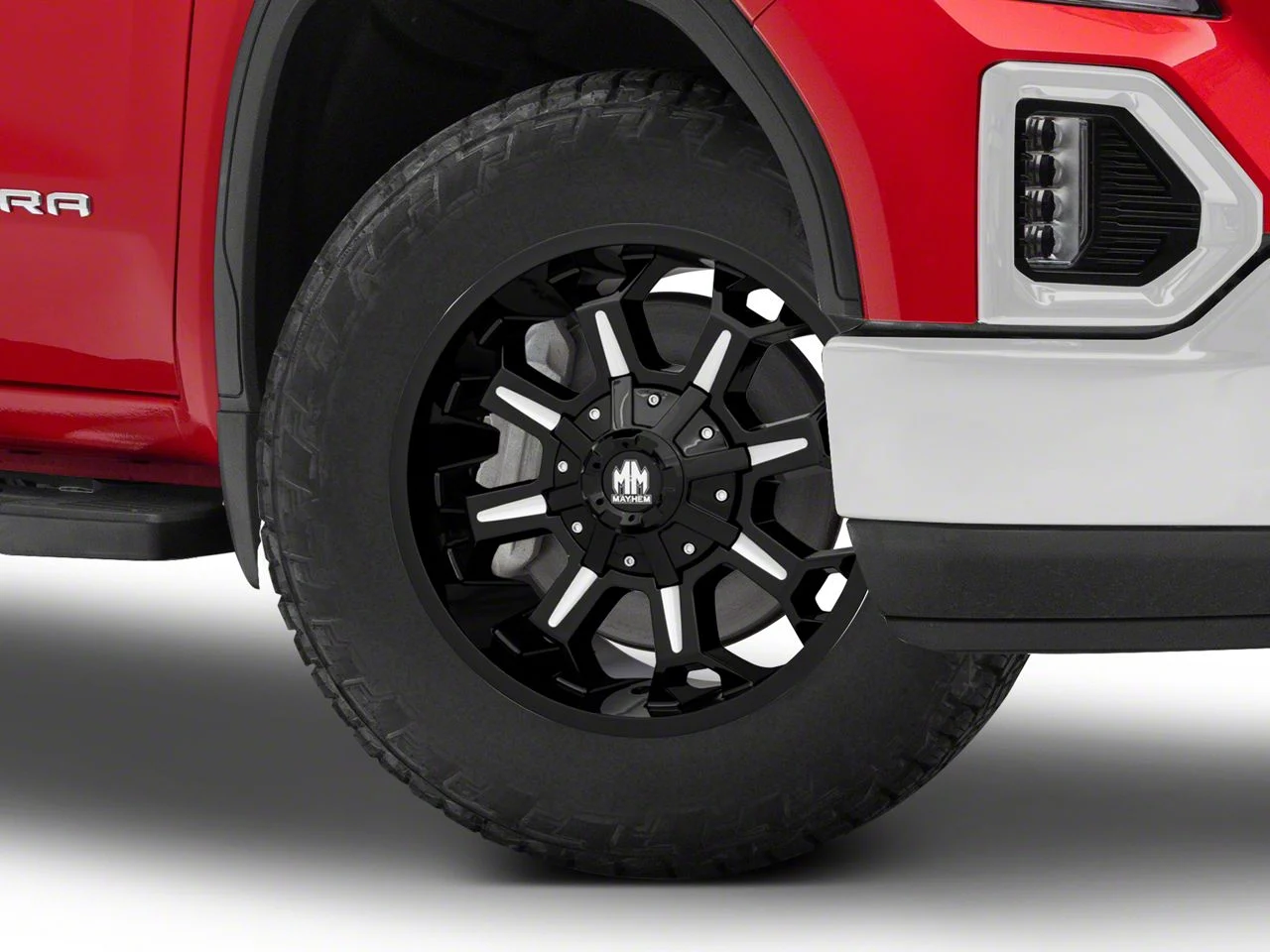 Mayhem Wheels Combat Gloss Black Milled 6-Lug Wheel; 20x9; 18mm Offset (19-26 Sierra 1500)