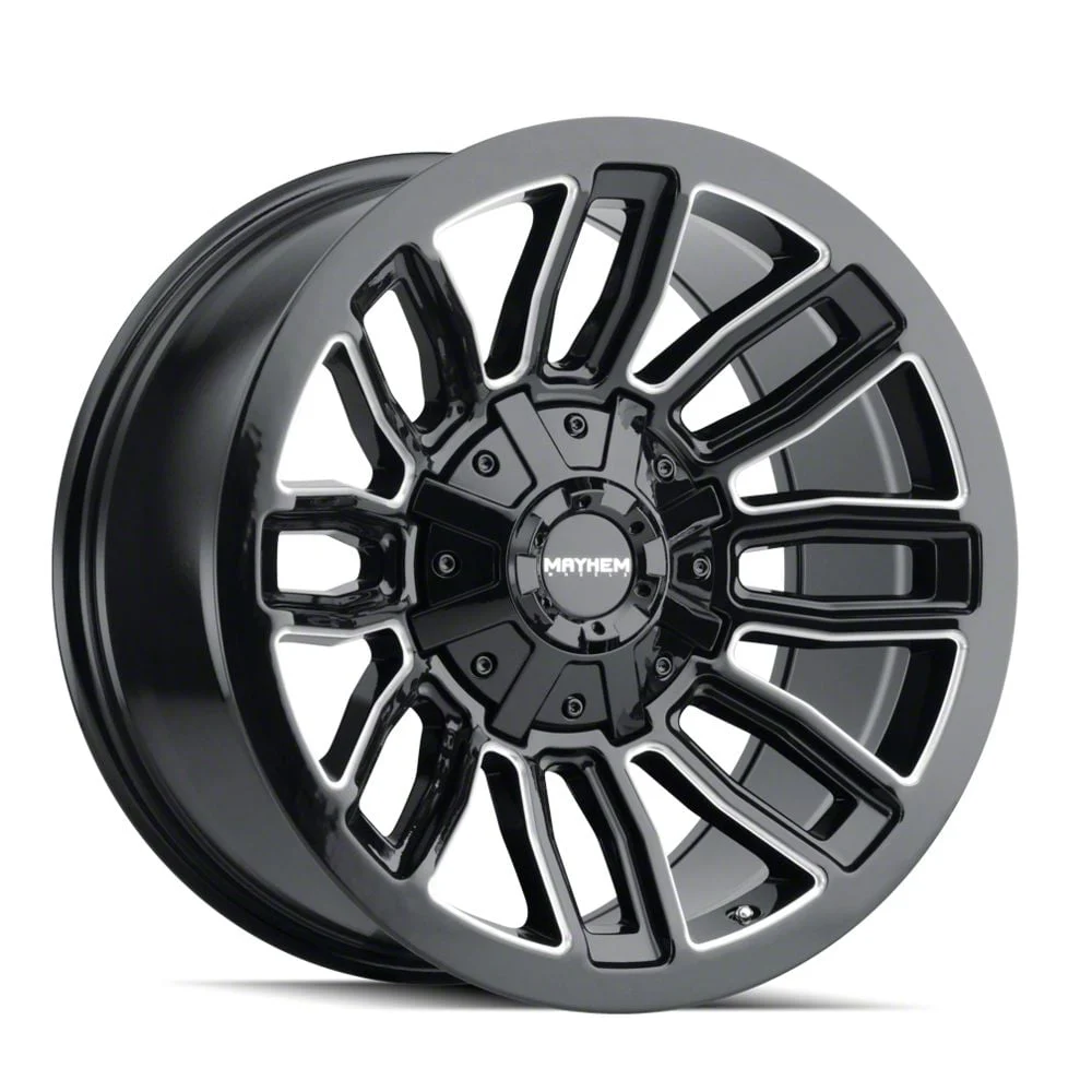 Mayhem Wheels Decoy Gloss Black Milled 6-Lug Wheel; 20x9; 18mm Offset (15-20 F-150)
