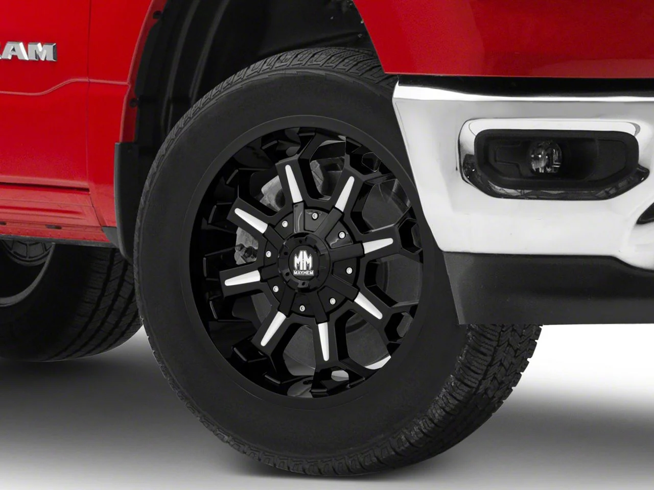Mayhem Wheels Combat Gloss Black Milled 6-Lug Wheel; 20x9; 18mm Offset (19-26 RAM 1500)