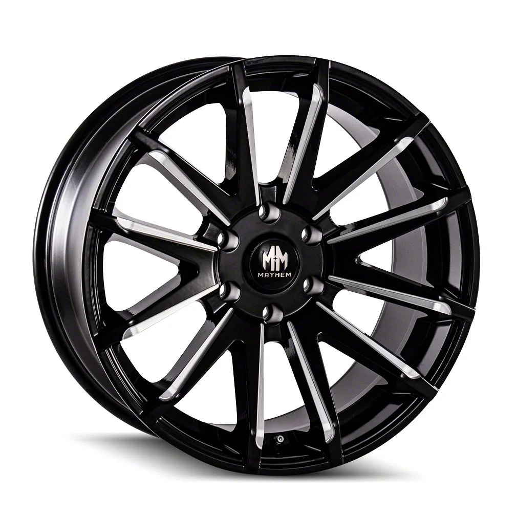 Mayhem Wheels Crossfire Gloss Black Milled 6-Lug Wheel; 20x9.5; 18mm Offset (19-26 RAM 1500)