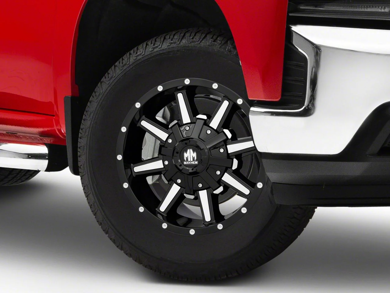 Mayhem Wheels Arsenal Gloss Black Machined 6-Lug Wheel; 18x9; -12mm Offset (19-26 Silverado 1500)