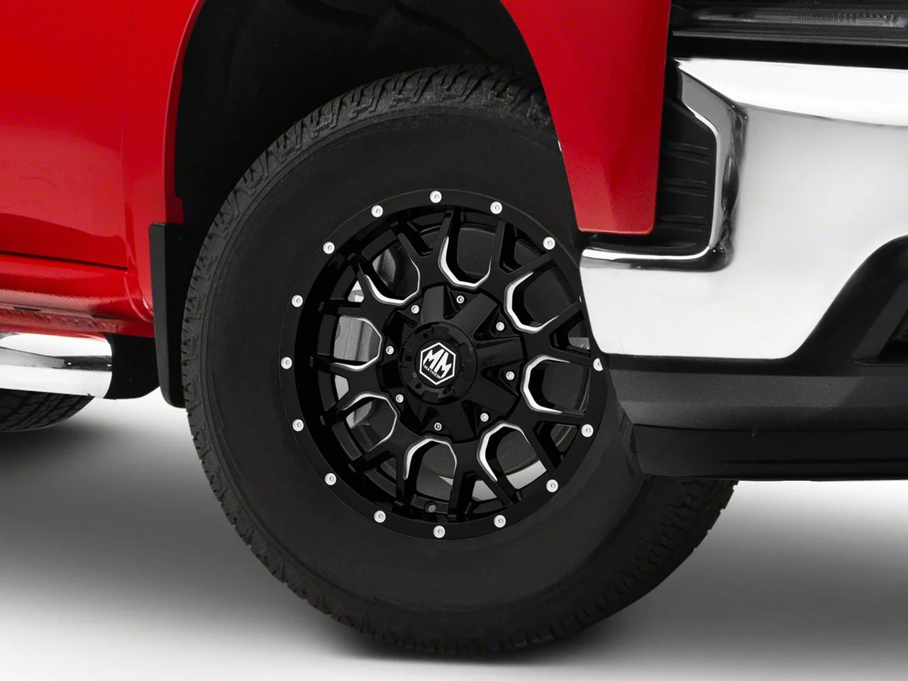 Mayhem Wheels Warrior Black Milled 6-Lug Wheel; 17x9; 18mm Offset (19-26 Silverado 1500)
