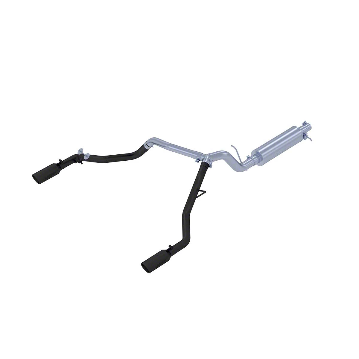 MBRP Armor BLK Dual Exhaust System; Rear Exit (19-23 Ranger)