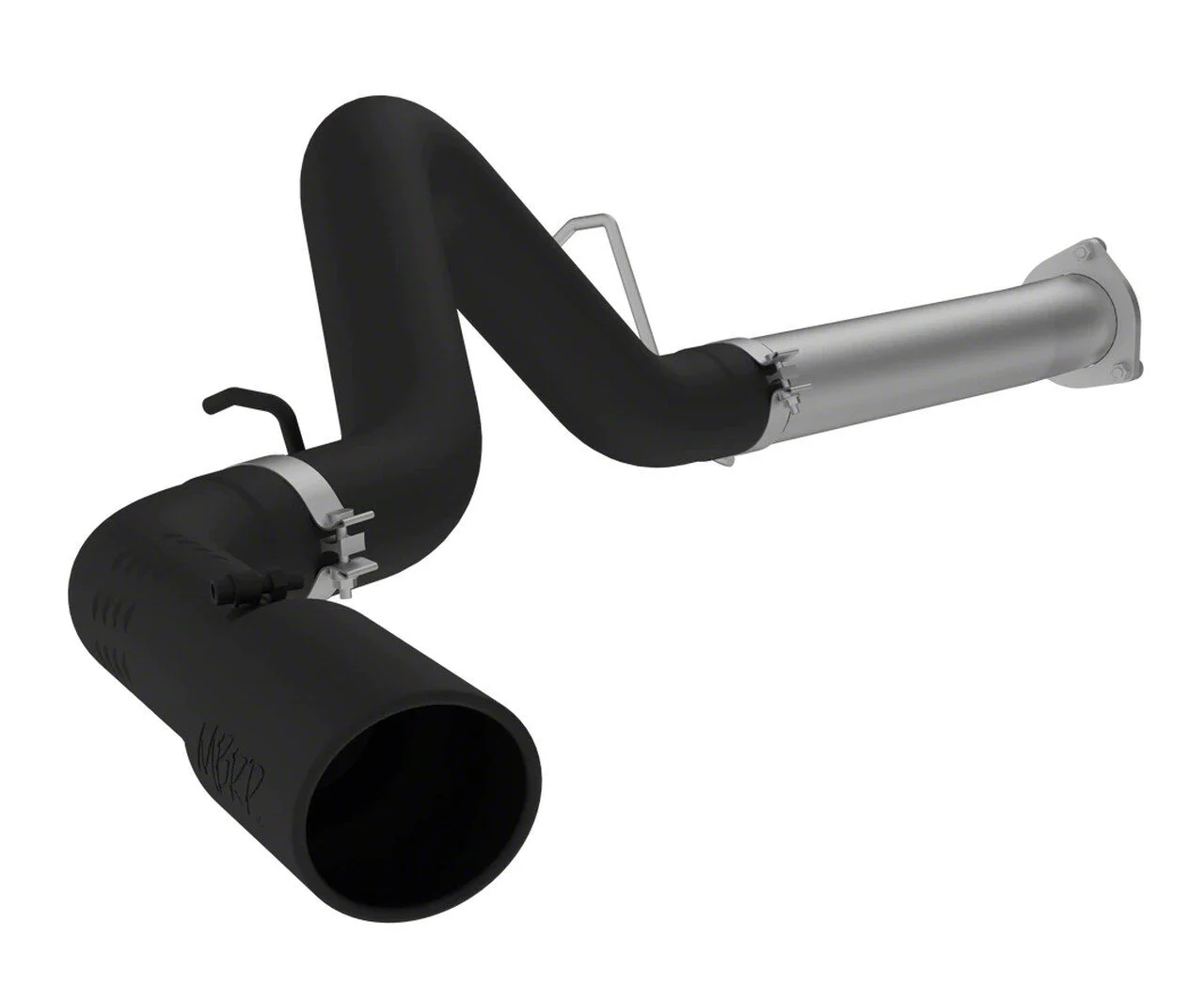 MBRP Armor BLK Filter-Back Single Exhaust System; Side Exit (07-10 6.6L Duramax Silverado 3500 HD)