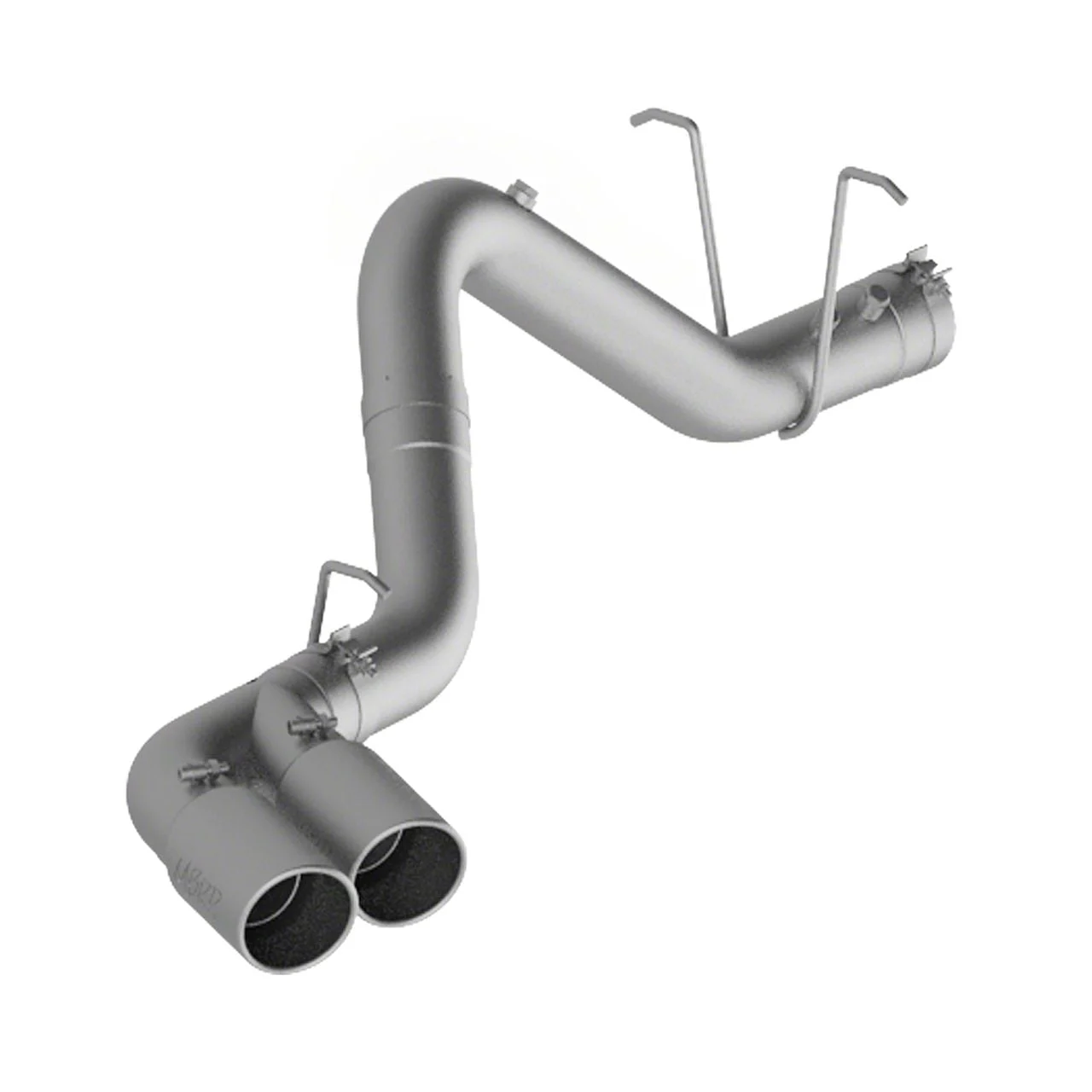 MBRP Armor Lite Filter-Back Single Exhaust System with Dual Polished Tips; Side Exit (11-19 6.6L Duramax Silverado 3500 HD)