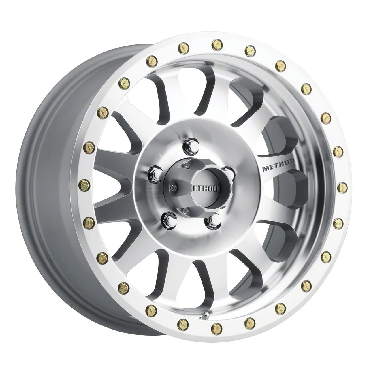 Method Race Wheels MR304 Double Standard Machined 5-Lug Wheel; 17x8.5; 0mm Offset (02-08 RAM 1500, Excluding Mega Cab)