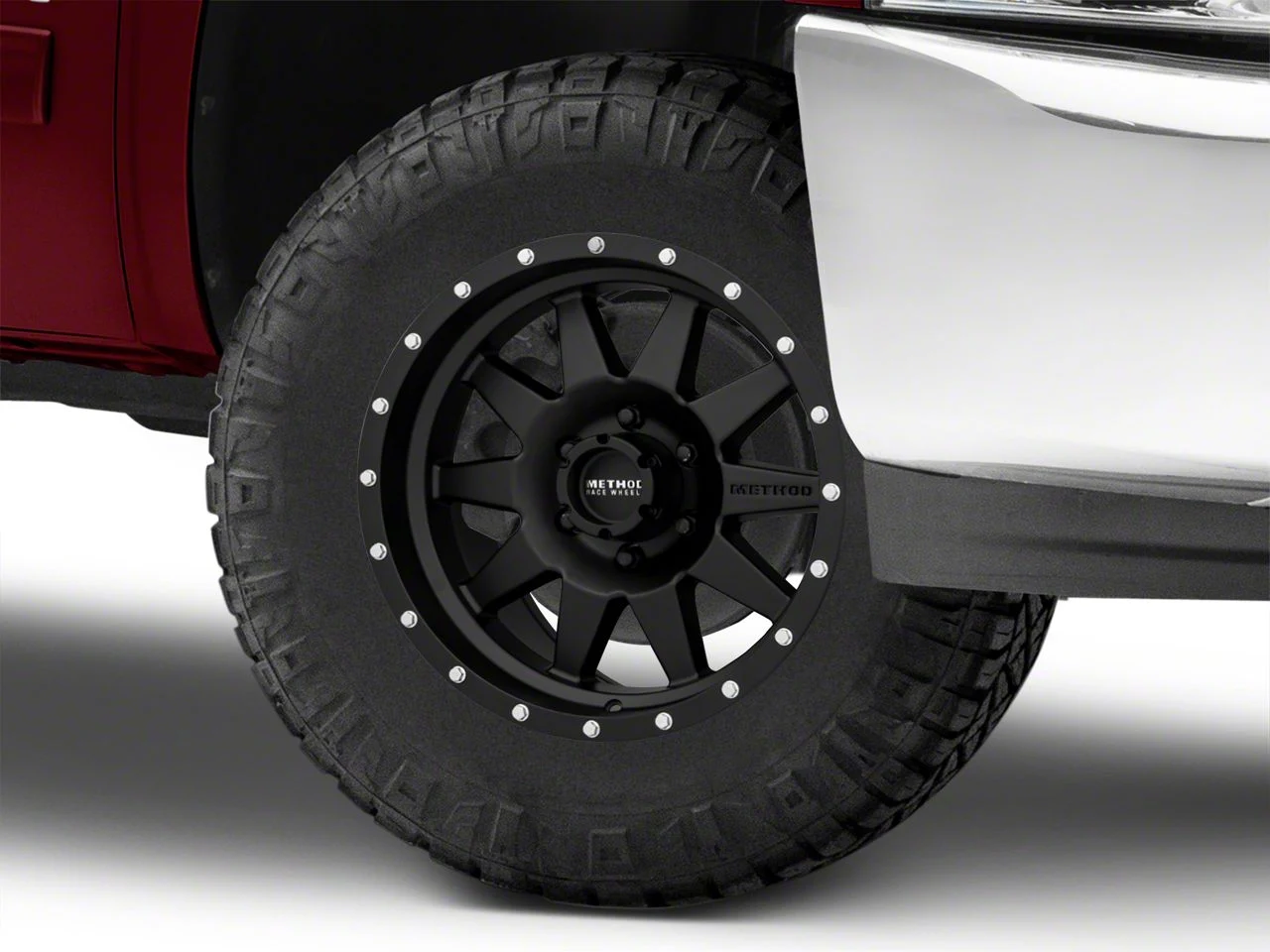 Method Race Wheels MR301 The Standard Matte Black 6-Lug Wheel; 17x8.5; 25mm Offset (07-13 Silverado 1500)