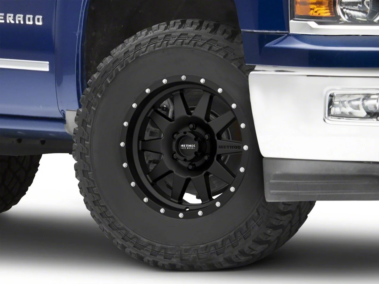 Method Race Wheels MR301 The Standard Matte Black 6-Lug Wheel; 17x8.5; 25mm Offset (14-18 Silverado 1500)