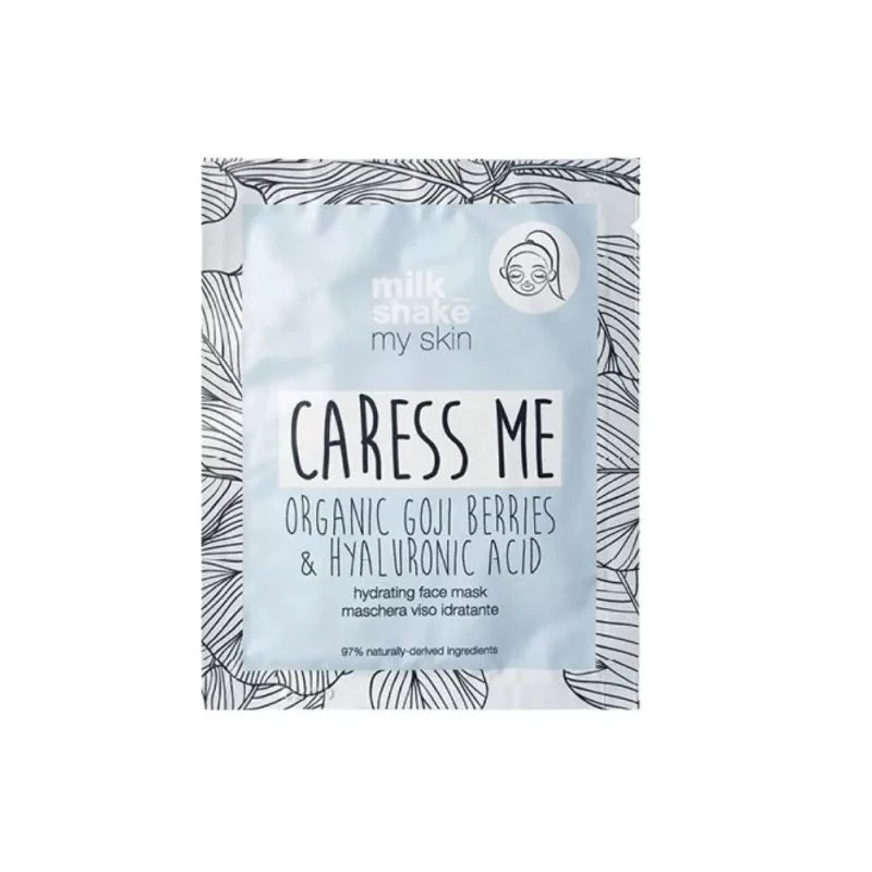 Milk Shake My Skin Caress Me Maschera in tessuto idratante all'acido ialuronico per il viso Giorno 28 g