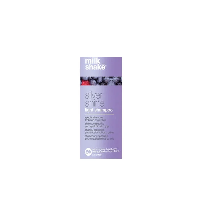 Milk Shake, Silver Shine Light, senza solfati, shampoo per capelli, per la neutralizzazione dei toni gialli, 10 ml
