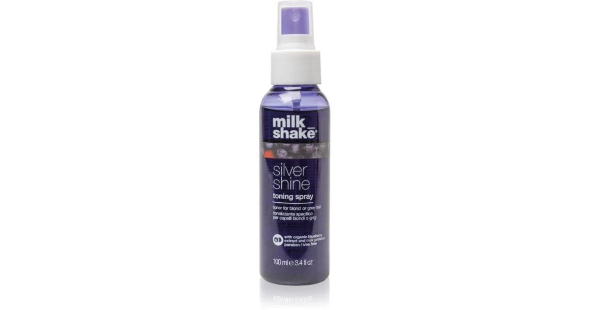 Milk Shake Silver Shine Toning Spray colorato per capelli biondi e grigi 100 ml