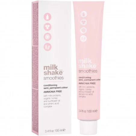 Milk Shake Smoothie Semi-Perm - Tintura Capelli senza ammoniaca 100 ml, Tintura Crema capelli 8.1 | 8A || Biondo chiaro cenere