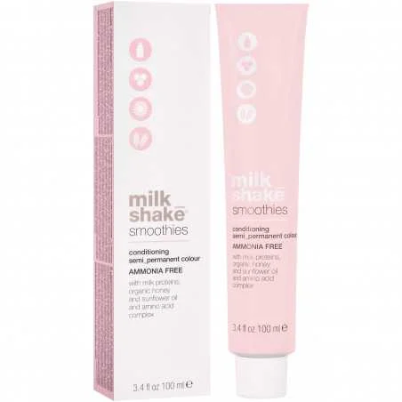 Milk Shake Smoothie Semi-Perm Hair Dye 100ml, palette colori 7.44 | 7CC || Biondo medio intenso ramato