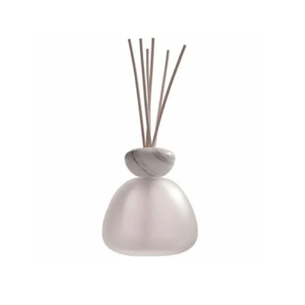 Millefiori milano Diffusore in vetro Air Design con piano in vetro satinato e marmo bianco
