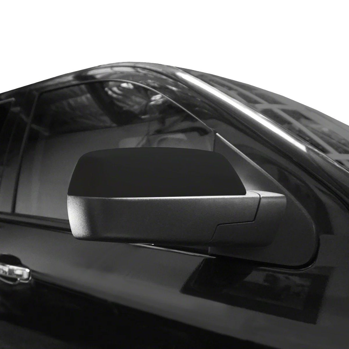Standard Mirror Covers; Matte Black (14-18 Sierra 1500)