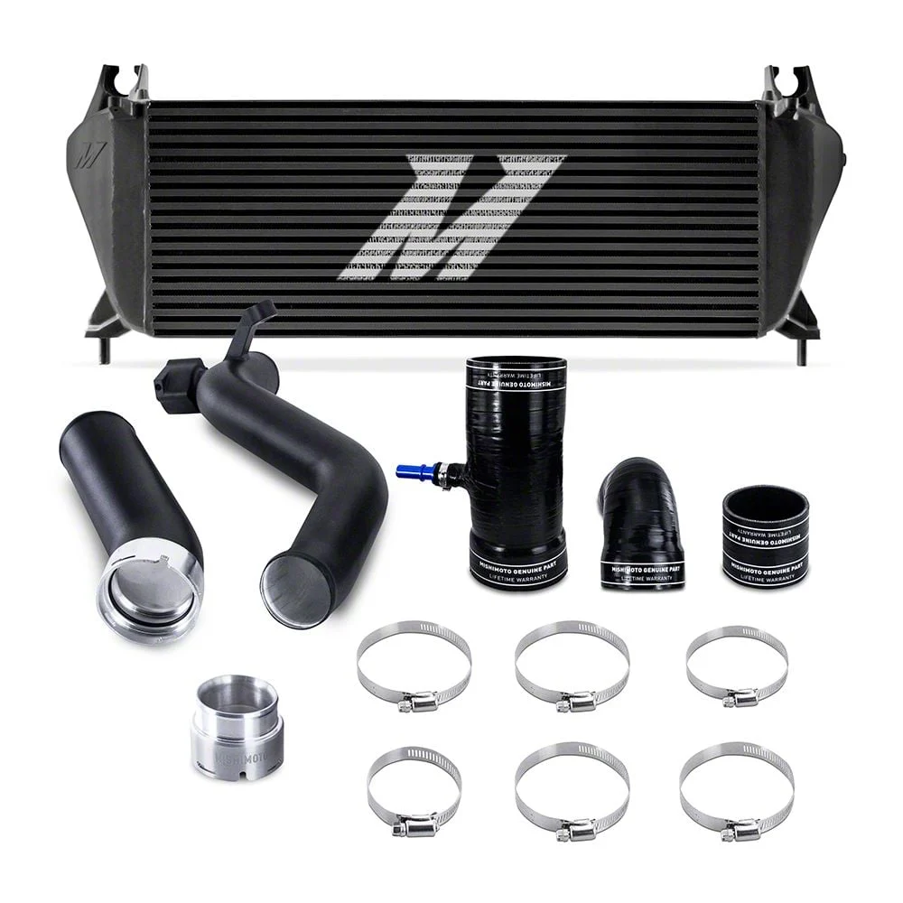 Mishimoto Performance Intercooler Kit with Black Piping; Black (19-23 Ranger)