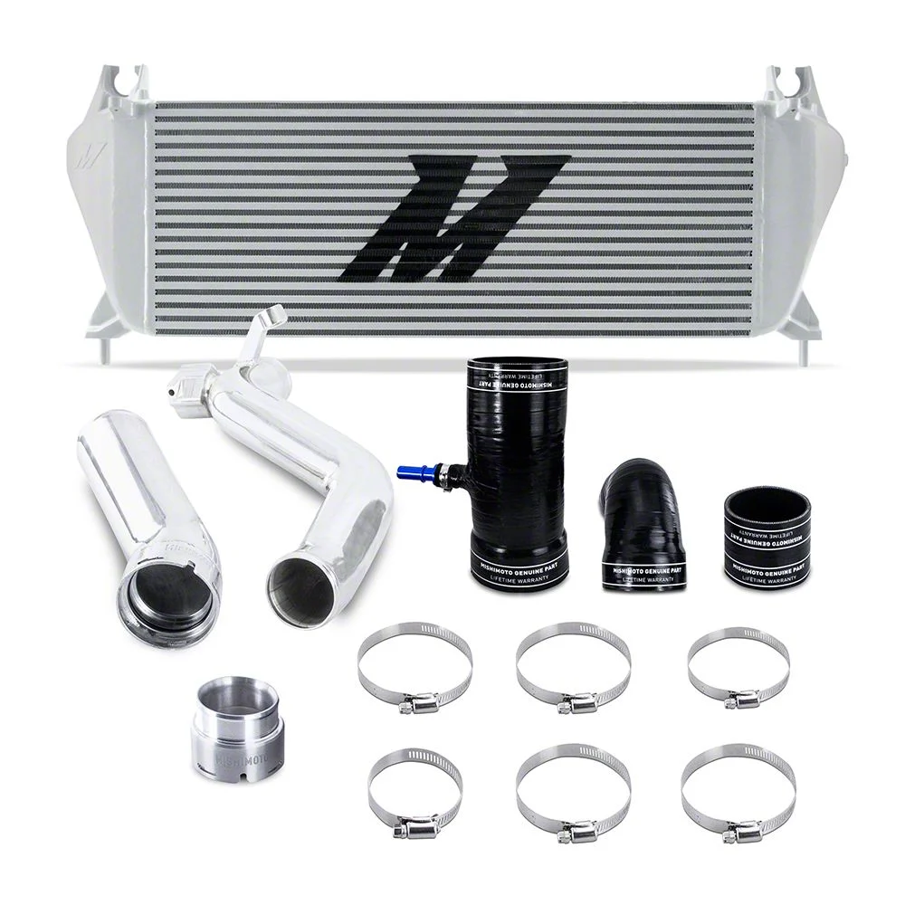Mishimoto Performance Intercooler Kit with Polished Piping; Silver (19-23 Ranger)
