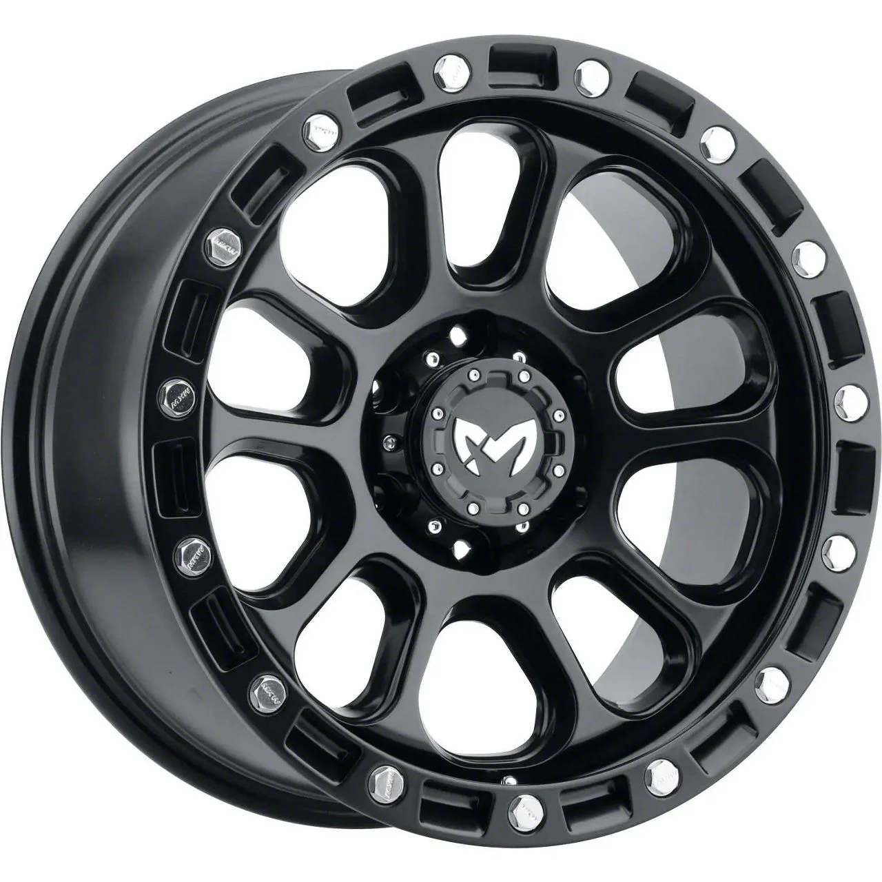 MKW Offroad M204 Satin Black 6-Lug Wheel; 18x9; -12mm Offset (07-13 Sierra 1500)