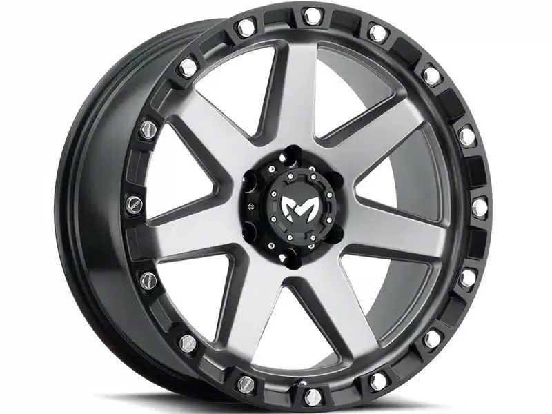 MKW Offroad M203 Matte Gray 6-Lug Wheel; 17x8.5; 0mm Offset (07-13 Silverado 1500)