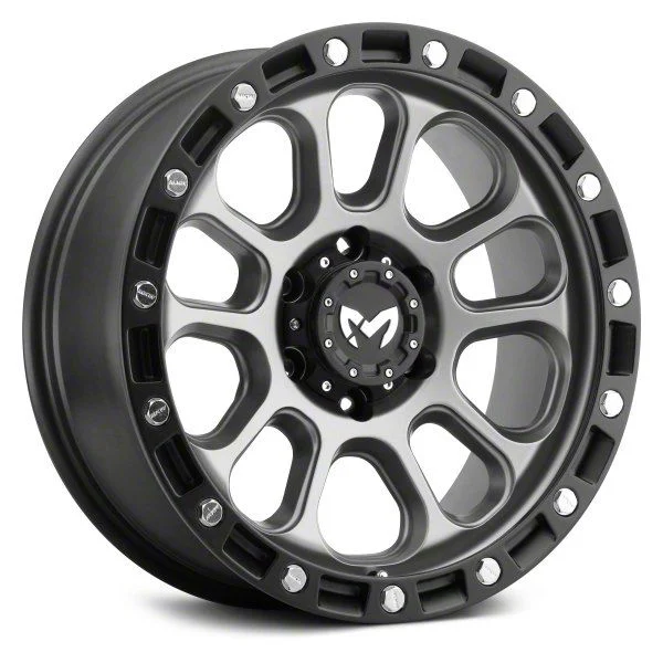 MKW Offroad M204 Matte Gray 6-Lug Wheel; 17x9; 0mm Offset (15-20 Yukon)