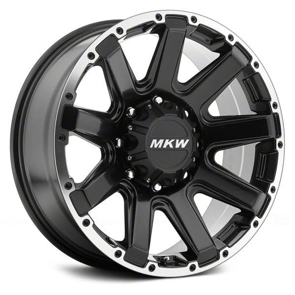 MKW Offroad M94 Satin Black Machined 6-Lug Wheel; 17x9; 10mm Offset (15-20 Yukon)