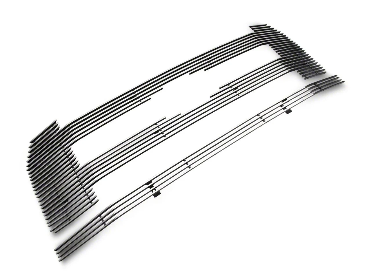 RedRock Modern Billet Upper Grille Overlay; Polished (15-17 F-150 XL)