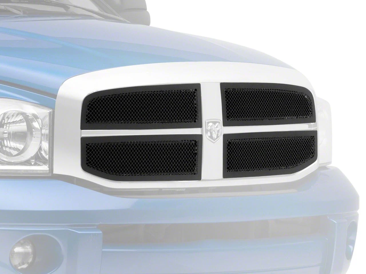 RedRock Wire Mesh Upper Overlay Grilles; Black (06-08 RAM 1500)