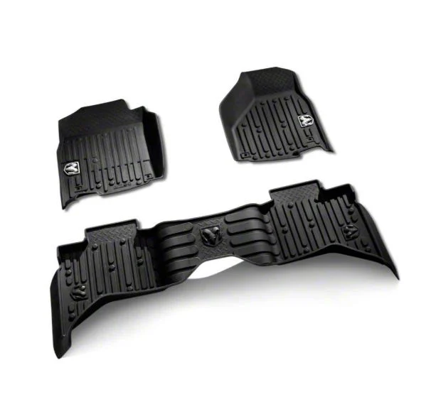 Mopar All-Weather Front and Rear Floor Mats; Brown (13-18 RAM 1500 Crew Cab)
