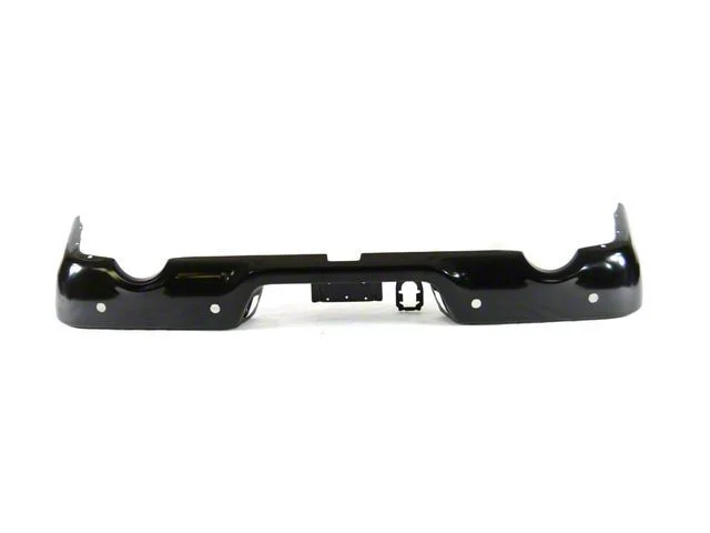 Mopar Rear Bumper Face Bar; Pre-Drilled for Backup Sensors; Primered (09-12 RAM 1500 w/ Factory Dual Exhaust)