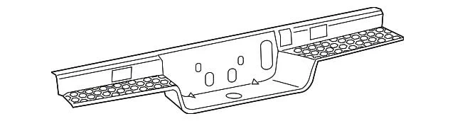 Mopar Bumper Step Pad; Rear; With CLASS IV Tow Hitch (19-26 RAM 1500)