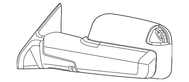 Mopar Door Mirror Set; Right; Standard Type; RPO Code GU4; Without Blind Spot Detection and Dimmer; Assembly; Chrome (19-26 RAM 1500)