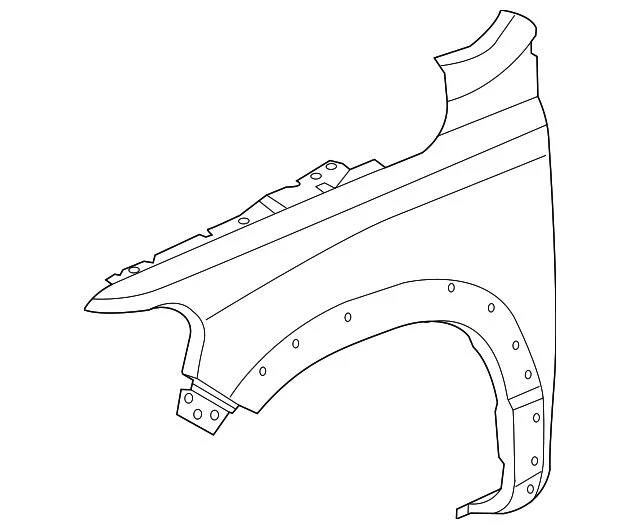 Mopar Fender; Front Left; Without Wheel Opening Moulding (19-24 RAM 1500)