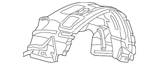 Mopar Fender Liner; Rear Left; With Opening Moulding (19-26 3.6L RAM 1500)