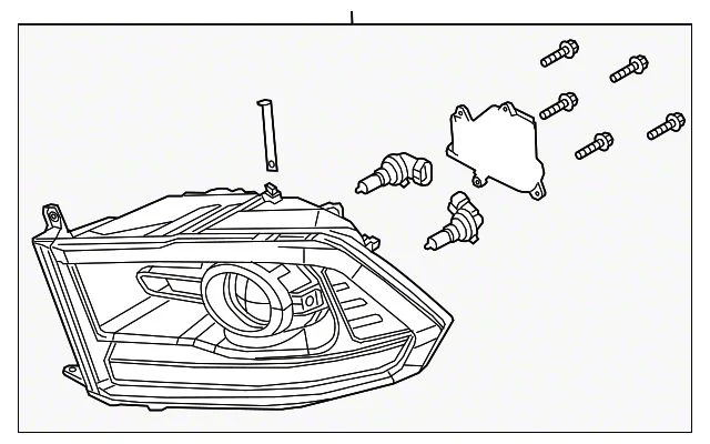 Mopar Projector Halogen Headlight; Driver Side (13-14 RAM 1500 Sport)